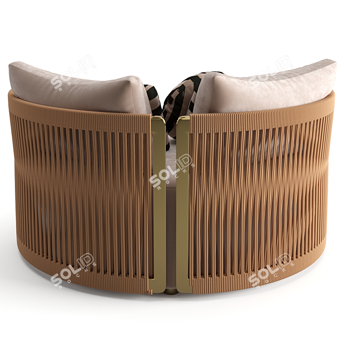 Luxurious Fendi Casa Thea Loveseat 3D model image 3