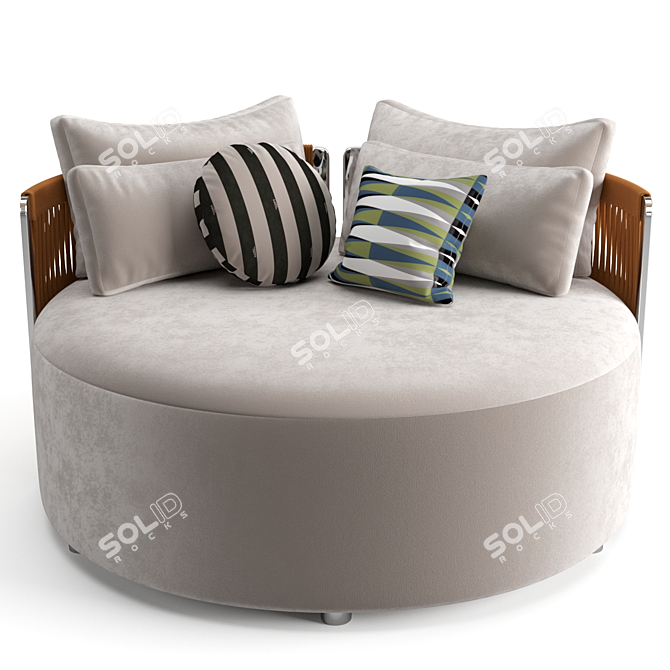 Luxurious Fendi Casa Thea Loveseat 3D model image 5