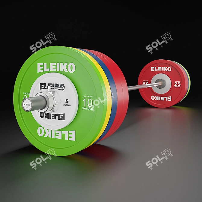 Eleiko IWF Weightlifting Bar 3D model image 1