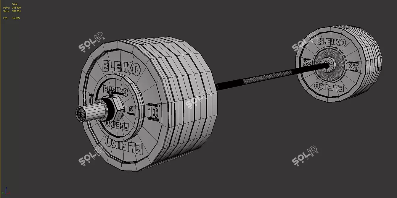 Eleiko IWF Weightlifting Bar 3D model image 4