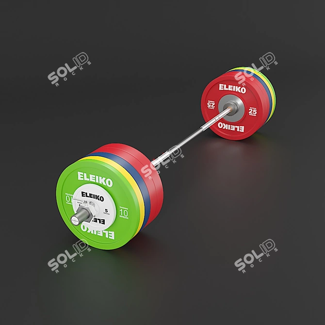 Eleiko IWF Weightlifting Bar 3D model image 7