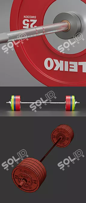 Eleiko IWF Weightlifting Bar 3D model image 8