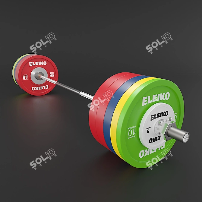 Eleiko IWF Weightlifting Bar 3D model image 9