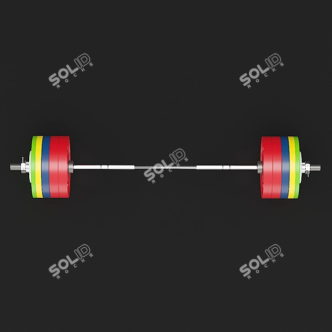 Eleiko IWF Weightlifting Bar 3D model image 10