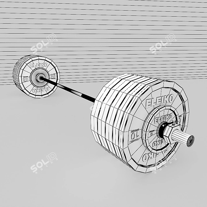 Eleiko IWF Weightlifting Bar 3D model image 11