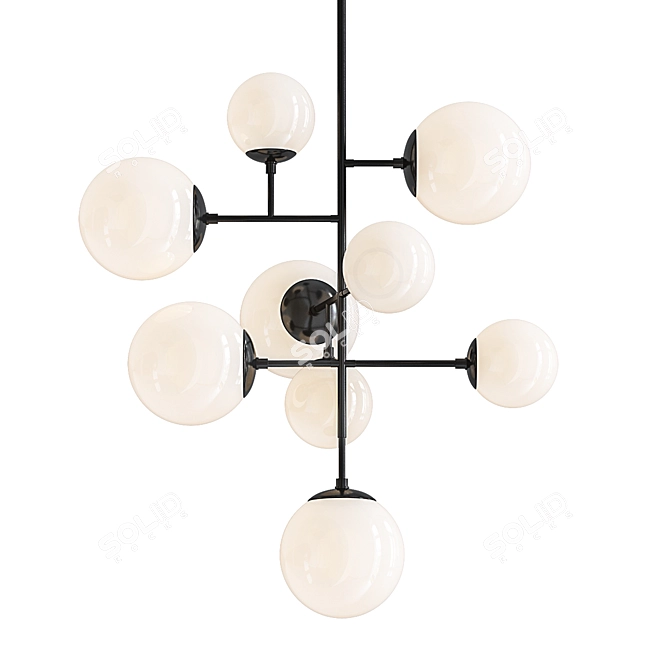 Elegant Orbit Chandelier for Stylish Homes 3D model image 1