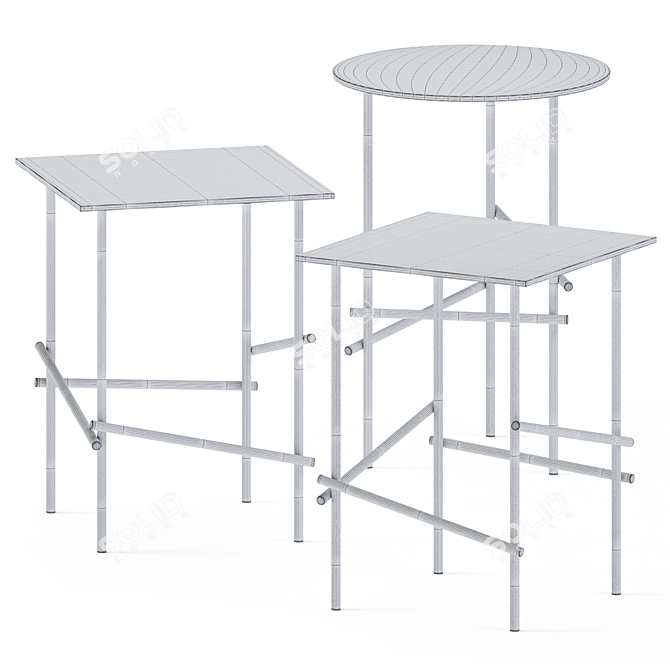 Elegant Shanghai Tip Coffee Tables 3D model image 3