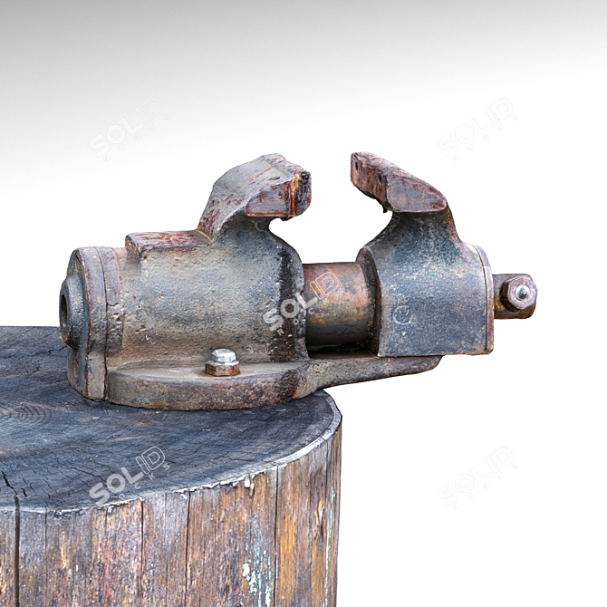  Rustic Vise Workbench Essential 3D model image 5