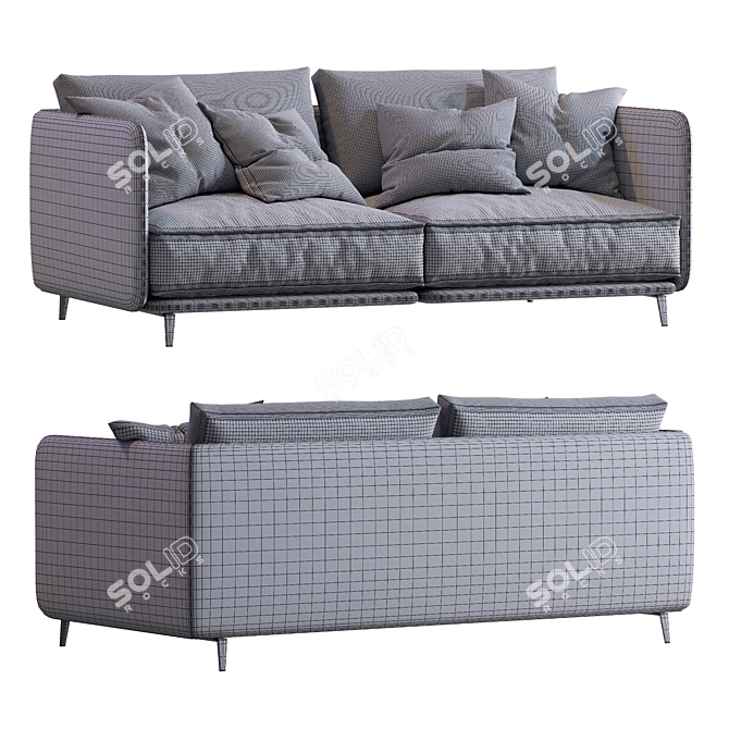 Modern Minimal Sofa K2 3D model image 5