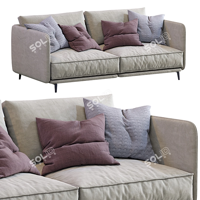 Modern Minimal Sofa K2 3D model image 6