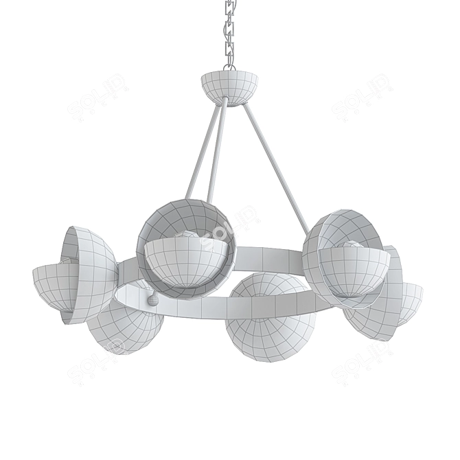 Elegant Sunset Blvd Chandelier 3D model image 2