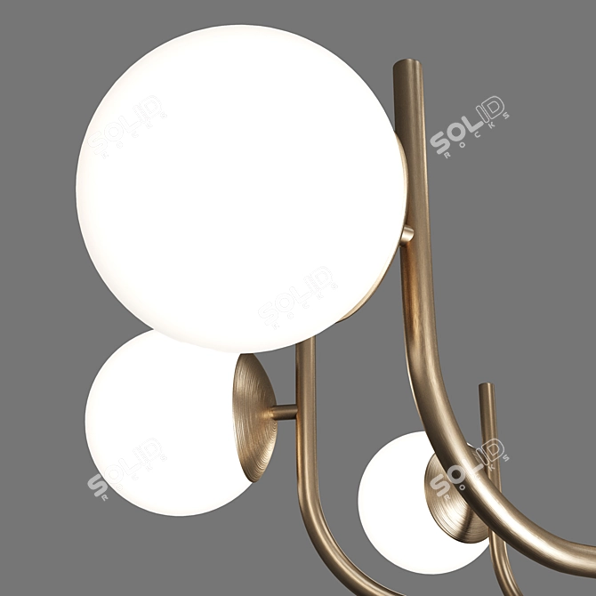 Elegant Gold & Black Pendant Lamp - Maytoni Rendez-vous 3D model image 4