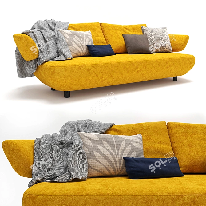 Modern 3D Sofa | 3Ds Max & OBJ Formats 3D model image 1