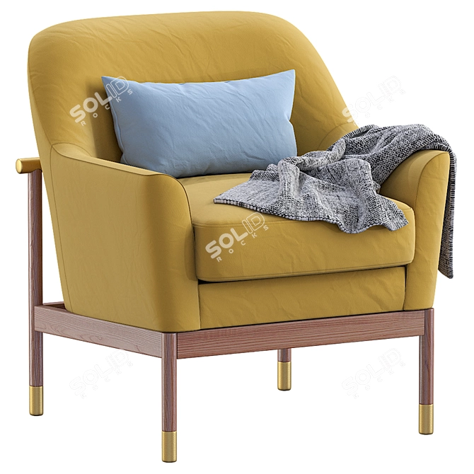 Elegant Alperce Armchair 3D model image 1