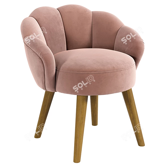 Sleek Purr Shell Chair: Perfect Blend of Comfort and Style 3D model image 2