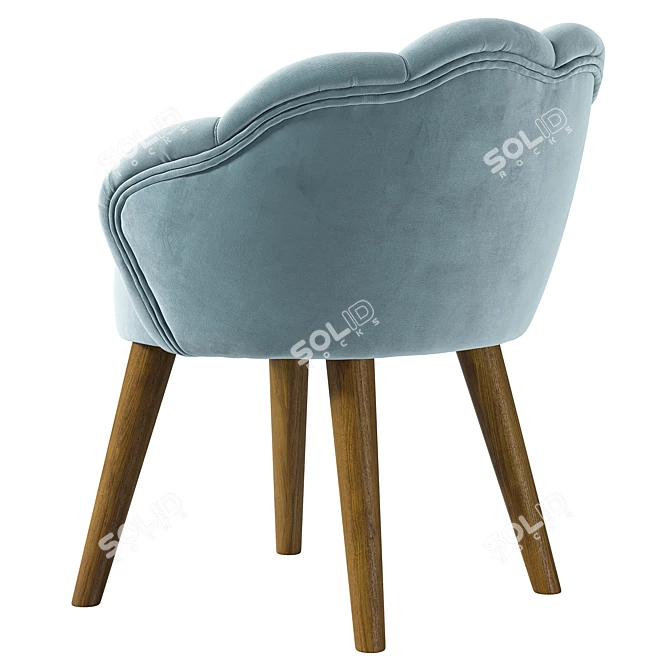 Sleek Purr Shell Chair: Perfect Blend of Comfort and Style 3D model image 5