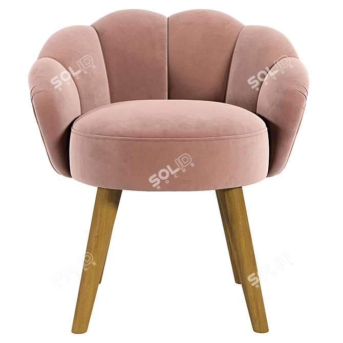 Sleek Purr Shell Chair: Perfect Blend of Comfort and Style 3D model image 6