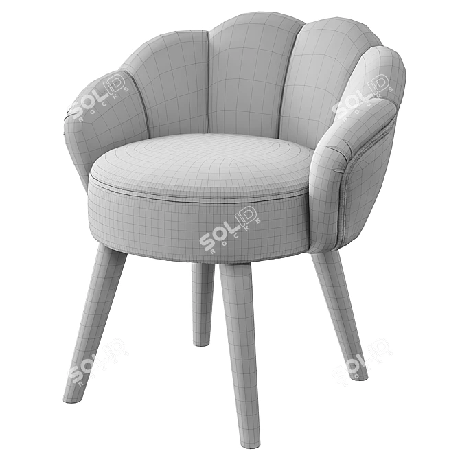 Sleek Purr Shell Chair: Perfect Blend of Comfort and Style 3D model image 7