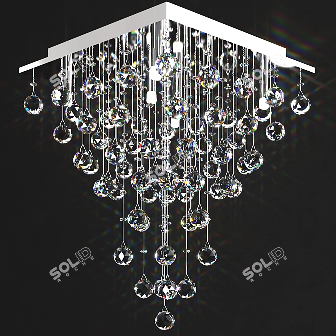 Elegancia en Cristal: Plafón Swirl 3D model image 3