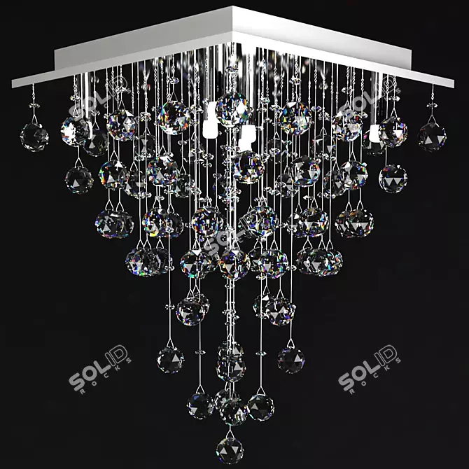 Elegancia en Cristal: Plafón Swirl 3D model image 6