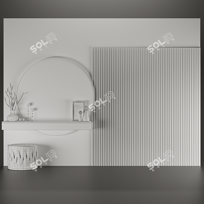 Modern Stylish Wall Panel 3D model image 4