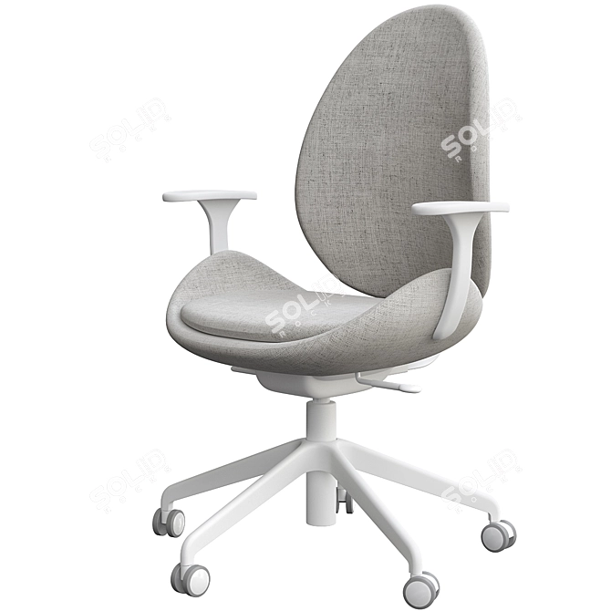 Ergonomic Hattefjäll Office Chair 3D model image 2