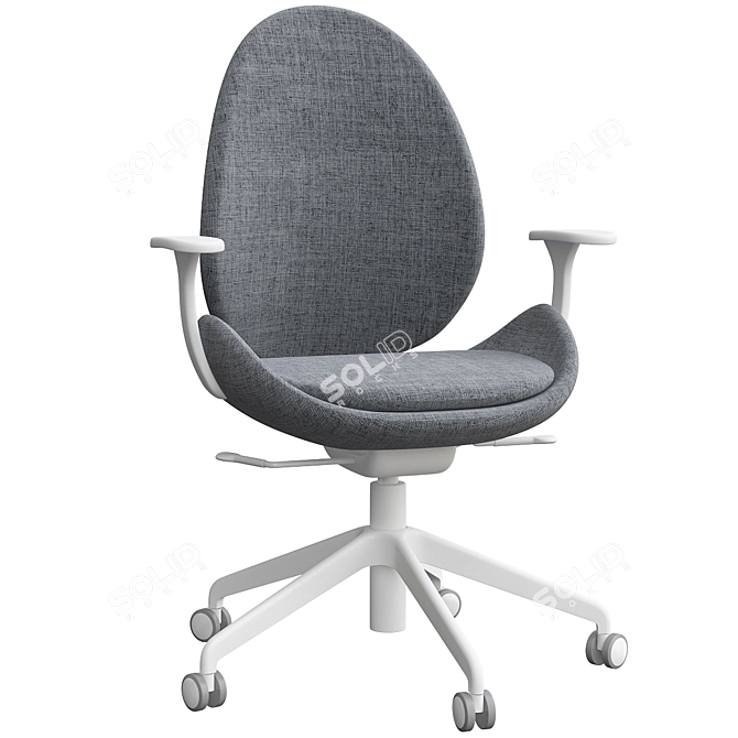 Ergonomic Hattefjäll Office Chair 3D model image 3