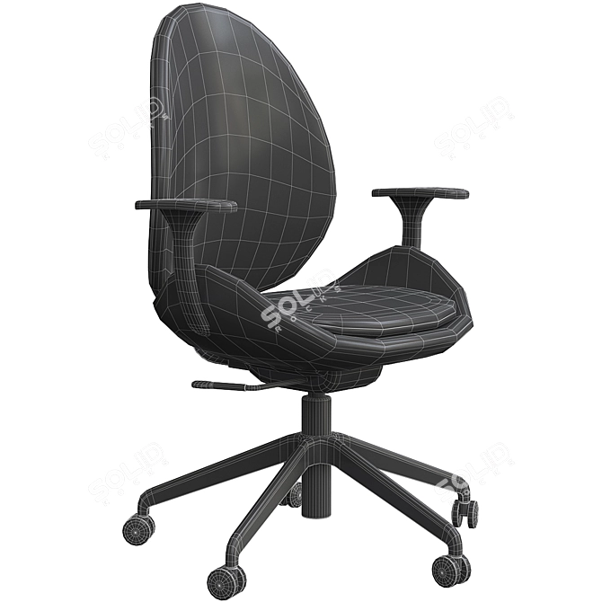 Ergonomic Hattefjäll Office Chair 3D model image 6