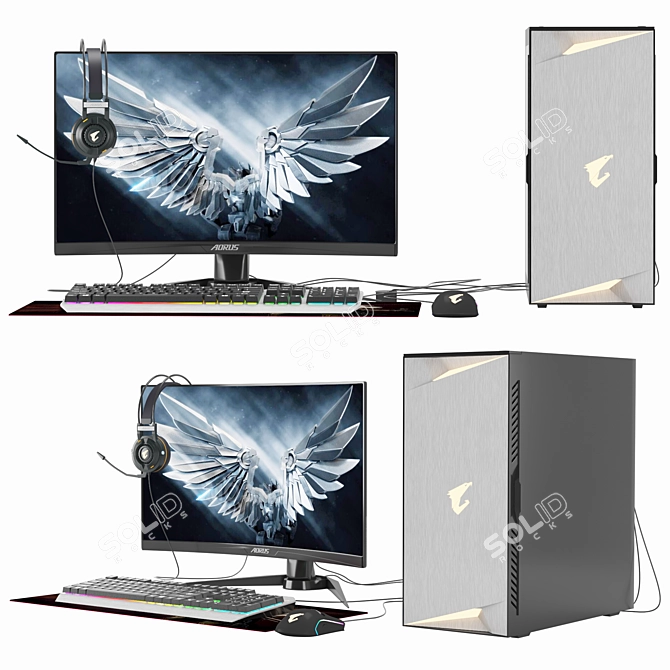 AORUS cf27f Gaming PC: 3ds Max 2016 with Vray Render 3D model image 1