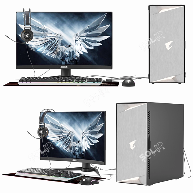 AORUS cf27f Gaming PC: 3ds Max 2016 with Vray Render 3D model image 6