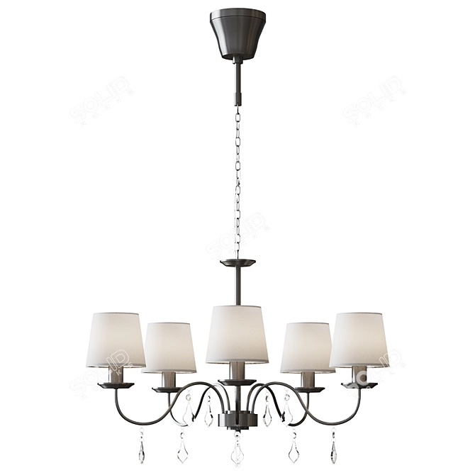 Elegant 5-Branch Candelabra 3D model image 1