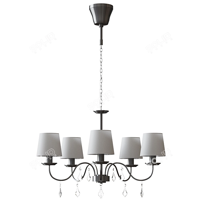 Elegant 5-Branch Candelabra 3D model image 2