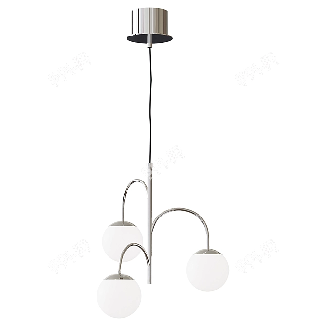 Elegant Chrome Pendant Lamp 3D model image 1