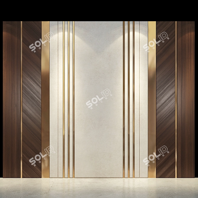 32" Stylish Wall Panel 3D model image 1