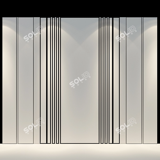 32" Stylish Wall Panel 3D model image 2