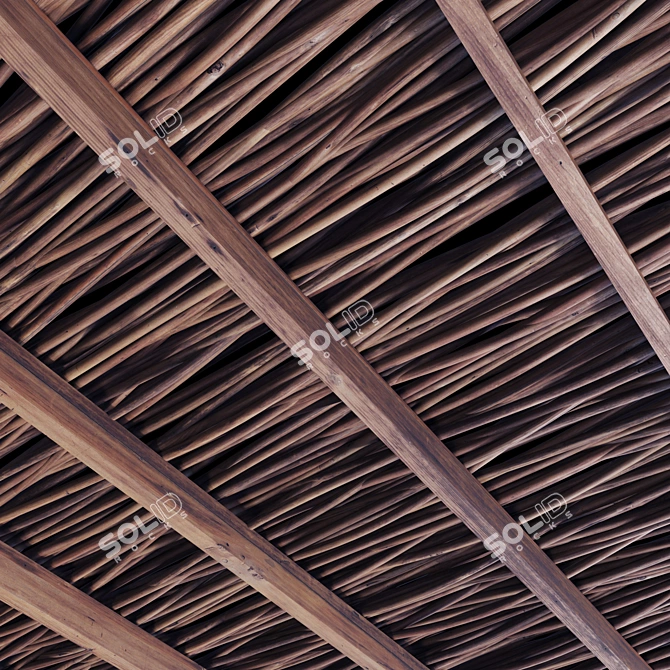 Elegant Twisted Branch Ceiling Fixture 3D model image 3