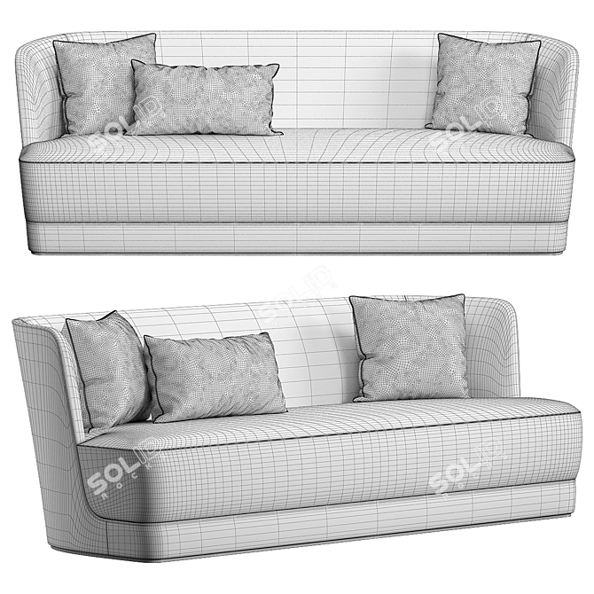 Eleganza Royale Sofa by Castello Lagravinese 3D model image 2