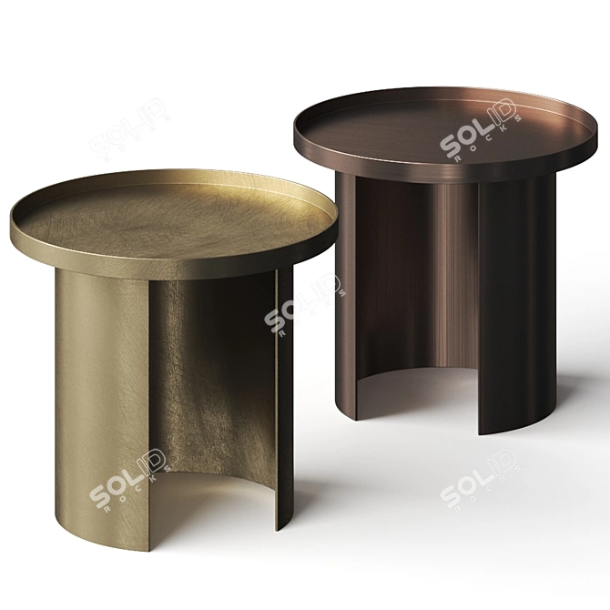 Gianfranco Ferre Moss Side Tables 3D model image 1