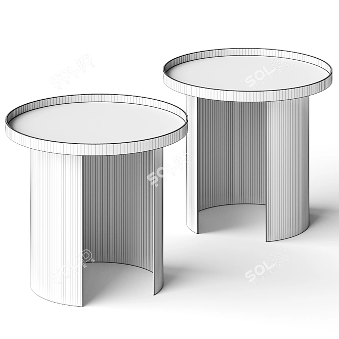 Gianfranco Ferre Moss Side Tables 3D model image 2