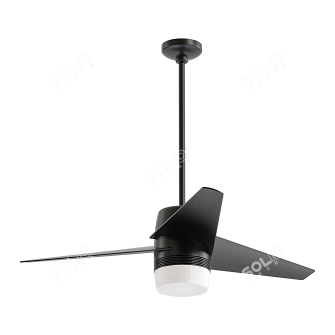 Sleek Velo Ceiling Fan 3D model image 1