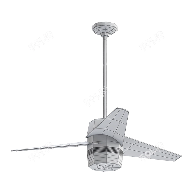 Sleek Velo Ceiling Fan 3D model image 2