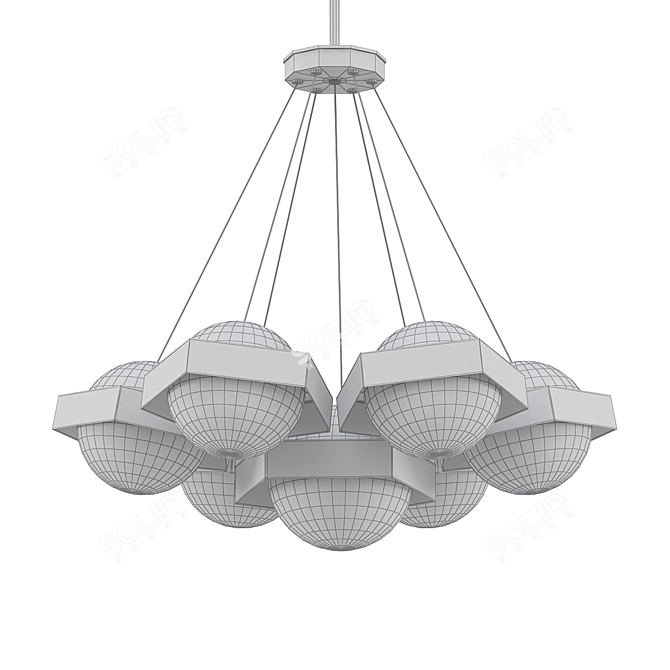 Modern LED Pendant Light 3D model image 2