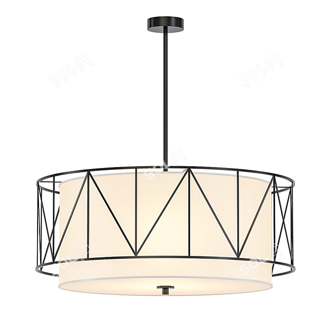 Elegant 4Lt Pendant (10684|52072BK) 3D model image 1