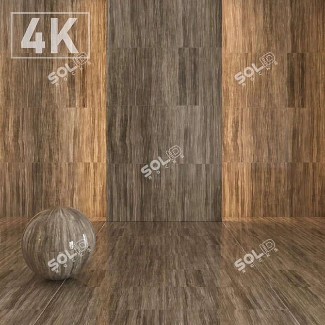  Elegant Brown Marble Slabs 3D model image 1