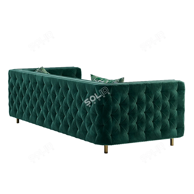 Luxurious Velvet Inside Out Sofa 3D model image 3