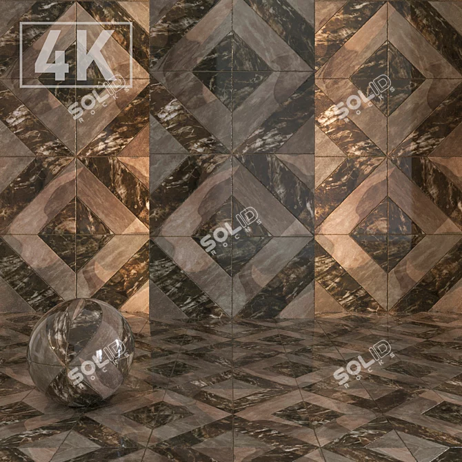 Premium Emperador Dark Marble 3D model image 1