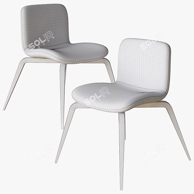 Elegant Goose Lounge Chair 3D model image 4