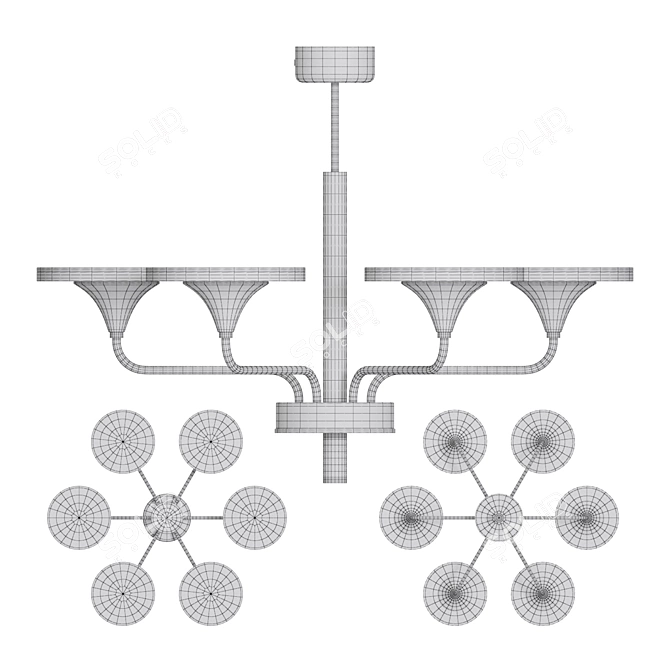 PILLAR LED Chandelier 3D model image 2