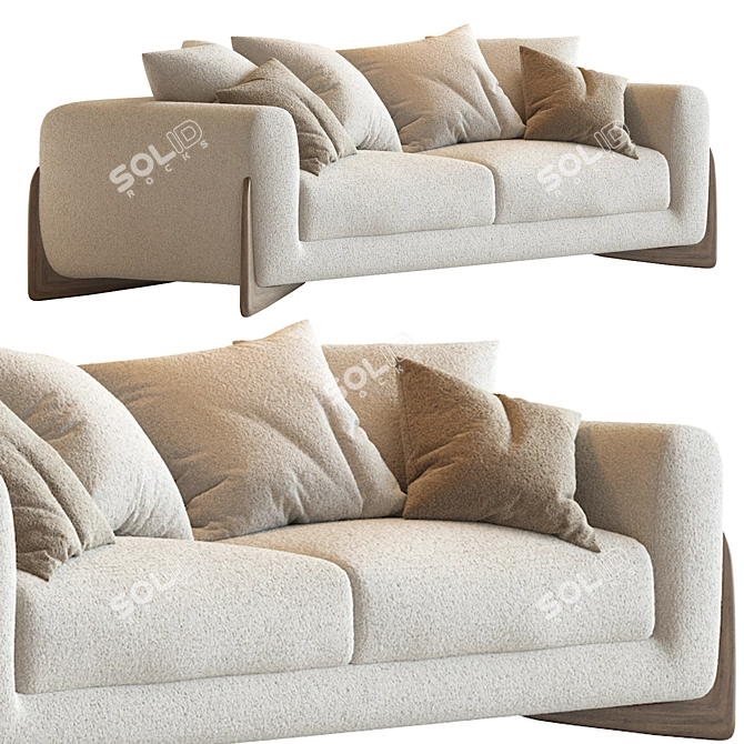 Sophisticated Softbay Sofa 3D model image 5