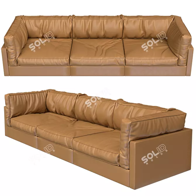 Modern Classic Sofa | SQUARE GROUND 3D model image 1